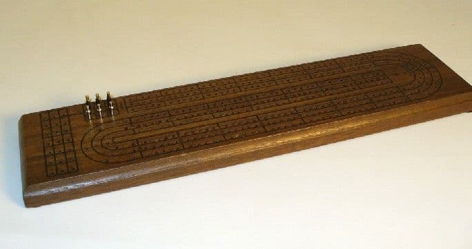WWI 33503W 3 Track Walnut Stain Cribbage