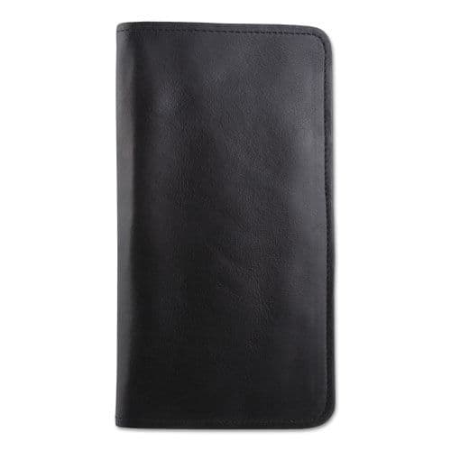 Passport/Document Holder, Black, Leather, 4 3/4 x 9