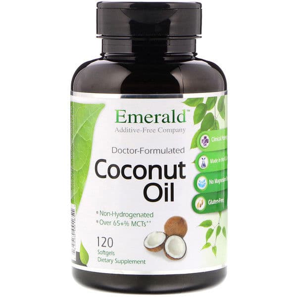 Emerald Laboratories, Coconut Oil, 120 Softgels 120 Count