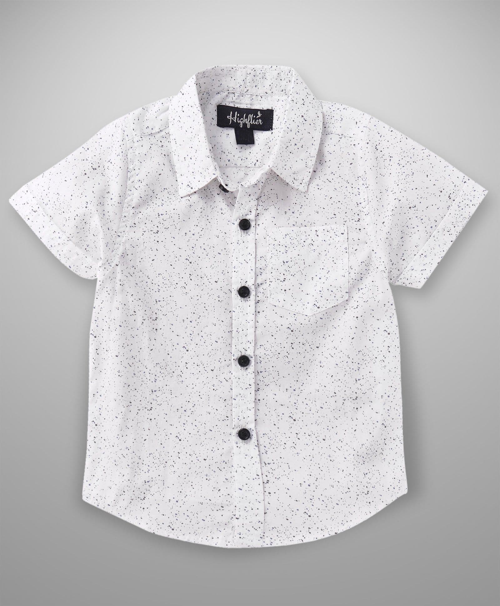 Highflier Printed Casual Shirt - White