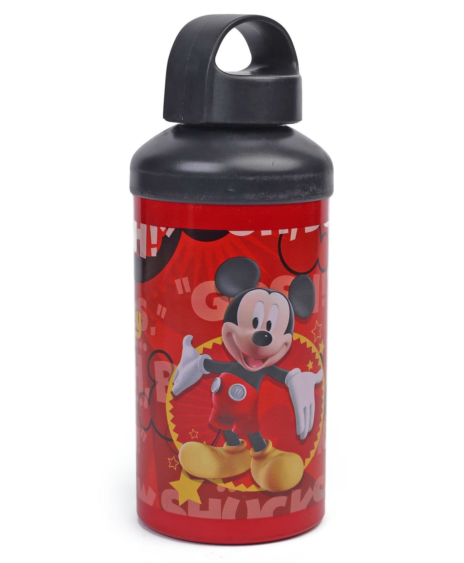 Disney Screw Cap Mickey Print Red Black