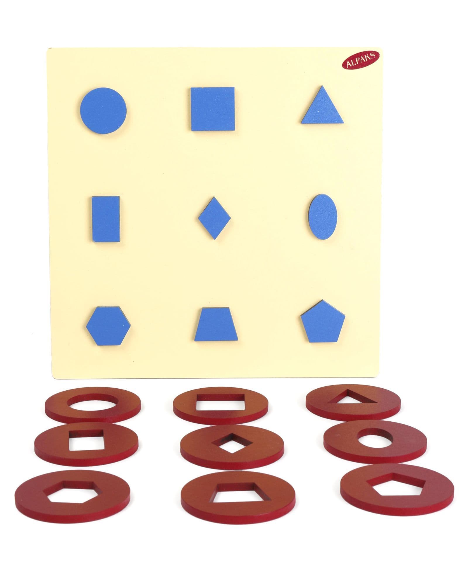 Alpaks Shape Knob Puzzles Brown - 9 Pieces