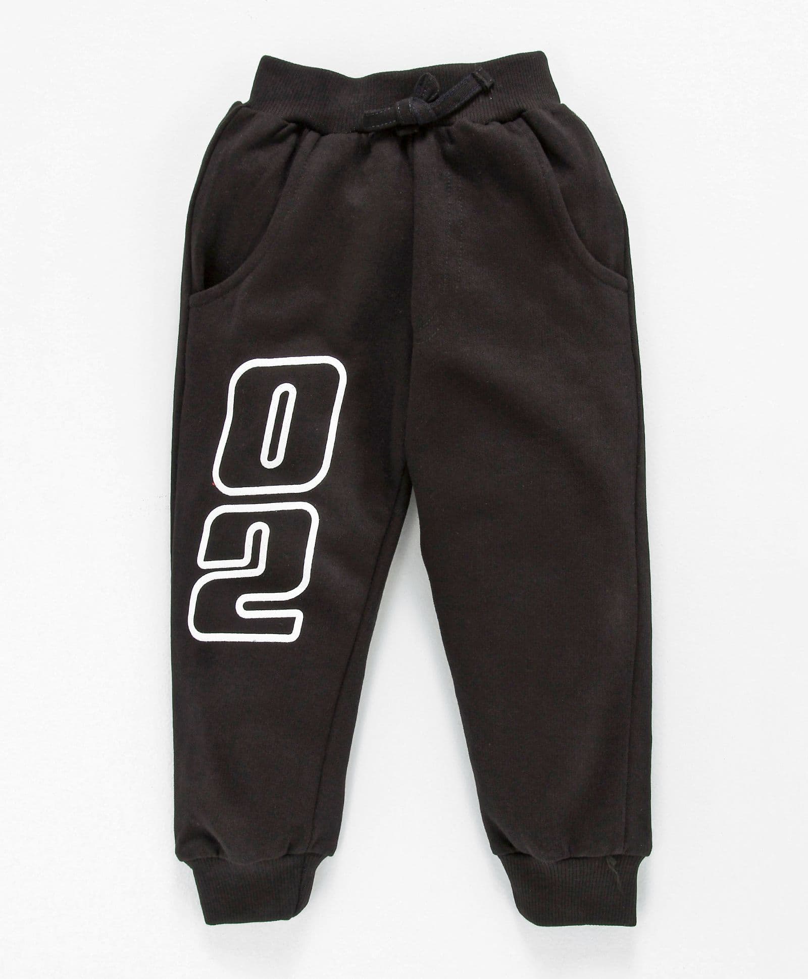 Teddy Full Length Lounge Pant 02 Print - Black