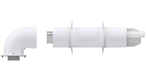 FER - FERROLI - COMPLETE KIT Ø60/100mm (Ø2,36/3,93in) compatible for conventional boiler, with 90° bend and extension with terminal and accessories, for air inlet and flue outlet