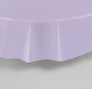 84 Inch Plastic Round Tablecover - Lilac Lavender