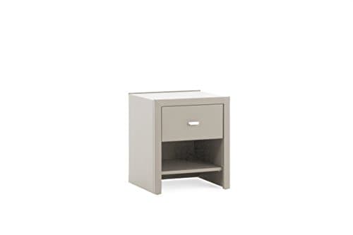 Dico Delta Bedside Table w 47 x H Pearl White: 54 x 41 cm