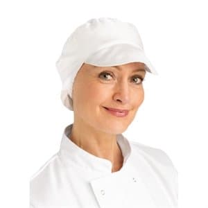 Whites Bakers Cap with Snood White Size: One size