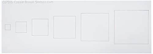 Cassie Brown Squares 1-6cm Stencil, 9.9 x 1 x 27.9 cm