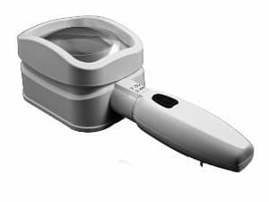 Raylite Duo Illuminated Stand Magnifier (2.8x Magnification 7.3D Rectangular Combo)