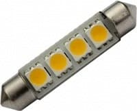 LED Low Voltage Festoon 4 SMD 12V Warm White Light Bulb (1w = 10w equivalent)