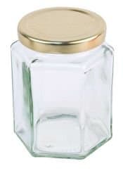 8oz Hex Honey Jars (36 pack)- jams, preserves