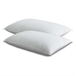 Papa Jones Ltd Soft, Medium, Firm support Polycotton hollowfibre non allergenic pillows. (Twin pack huge Bounceback Medium to firm support)
