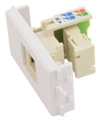 AVS39 - WALLPLATE MODULE - RJ11 SOCKET TERMINAL AV CONNECTIONS FOR DOMESTIC, COMMERCIAL, EDUCATIONAL