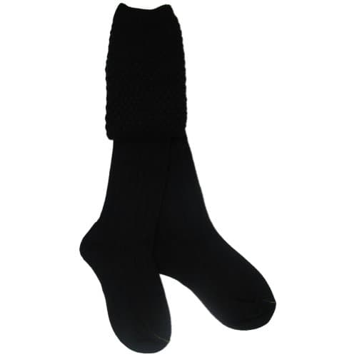 Black Pipe/Piper Band Kilt Sock/Hose Sizes 8 -10