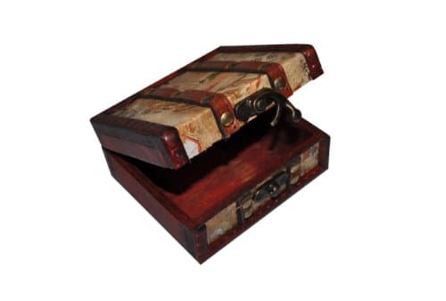 Antique Wooden Storage Case / Box With Chinese Design