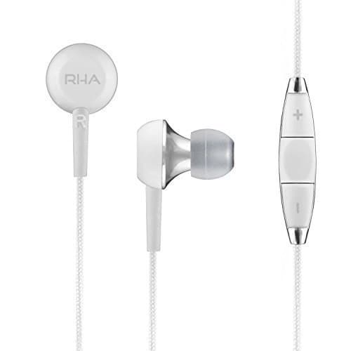 RHA MA450i Noise Isolating In-Ear Headphone with Remote and Microphone, White