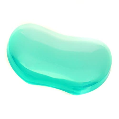 TUKA Extra Large Crystal Gel Wrist Rest, 13 cm x 8 cm, Stain Resistant Transparent Soft Silicone Gel Wrist, Rest Flex Rest, Ergonomic &amp; Hygienic, TKC5111 green Green 13cmx8cm