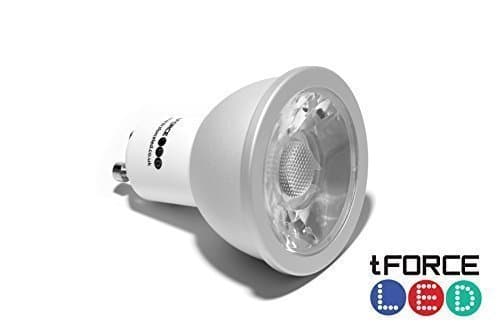 tForceLED 6 Watt Dimmable GU10 COB Bulb Pure White - Wide Beam Angle, Cold-forging aluminium, size φ50*H58mm