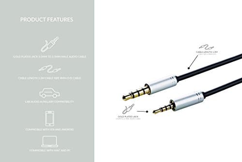 Bose SoundTrue Replacement Cable - For Bose SoundTrue SoundLink On-Ear Headphones – Gold Plated Audio Upgrade Cable - Compatible with Apple, iOS, Android, Samsung