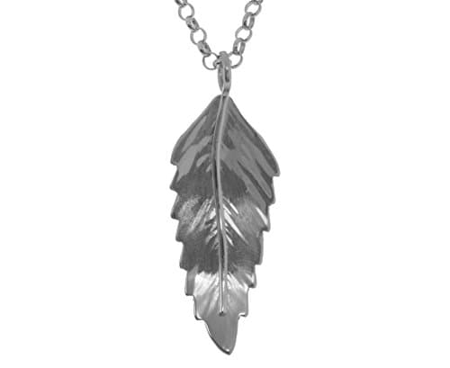 Claire Hawley Handcrafted Sterling Silver Rowan Tree Leaf Pendant &amp; Chain