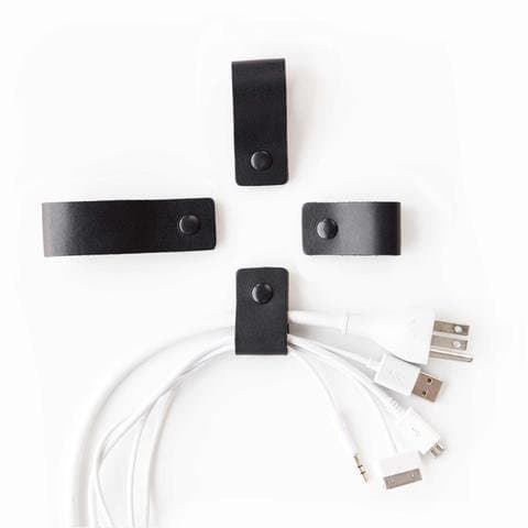 This Is Ground Genuine Leather Cordtilla Strips: Cord Organizer for Tech Accessories – 100% Real Italian Leather – Cord Management System For Professionals, Students and Travelers