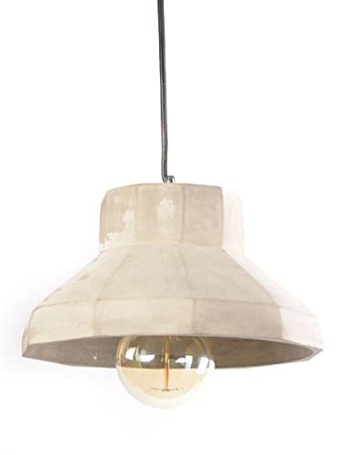 Concrete Pendant Lamp - Designer Industrial Modern Ceiling Pendant Lighting - Light Grey - WEC006