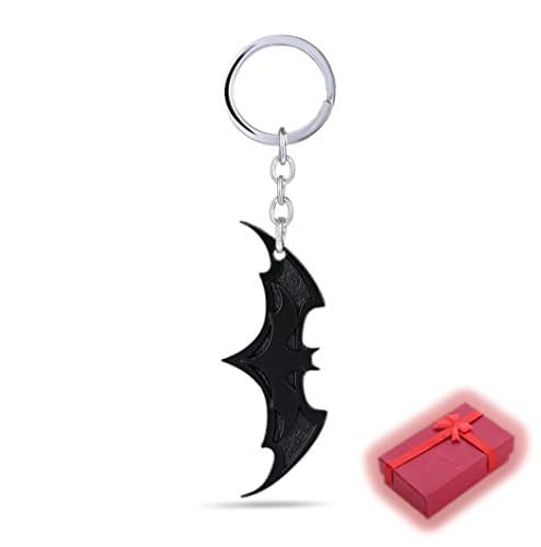 Nido del Bimbo – Keyring Superhero Type Marvel The Avengers DC Comics Justice League of America Star Wars Movies Games Cartoon Comic Manga Villains Bad Guys Good Guys Batman Batarang Vintage (BLACK)