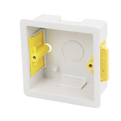 Plastic Single Dry Lining Plasterboard Wall Box 35mm