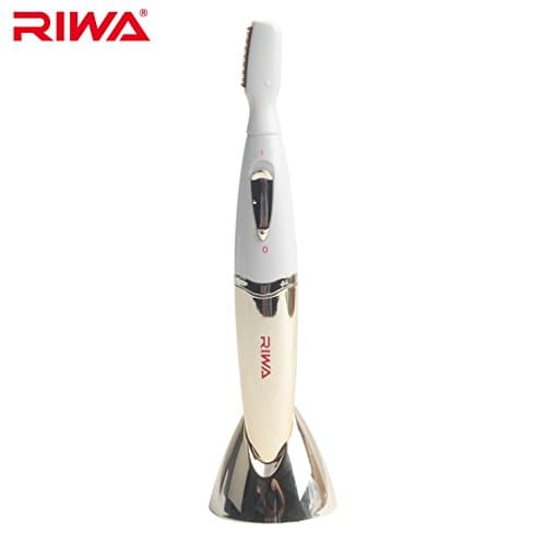 Riwa Titanium Blade Lady Epilator For Underarm/Bikini/Hands/Eyebrows/Foot Womens Shaver (Gold)