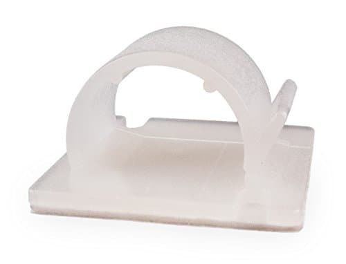 Self Adhesive Cable Clips, Natural, 12-18mm Cable Diameter, Pack of 100