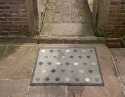 "65cm x 85cm (HUG RUG Multi-Coloured Spot) THE BEST QUALITY Machine Washable, Dirt Trapper Door Mat"