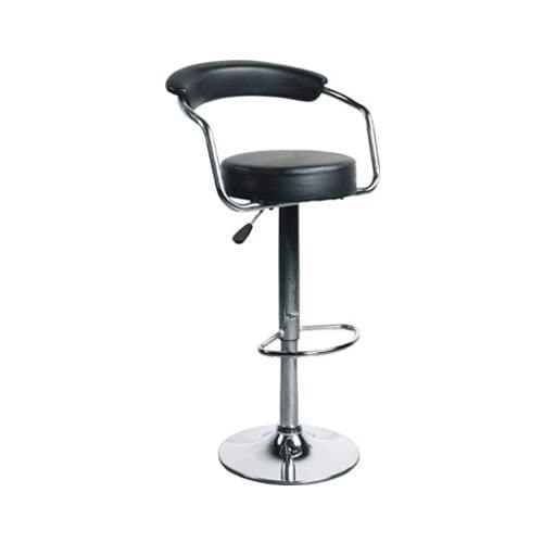 Tasha Creations Pair Barstools Black Faux Leather Barstools