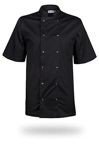 Mcintyre Brand Poly Cotton Chef Half Sleeve Coat/Jacket Black, X-Large