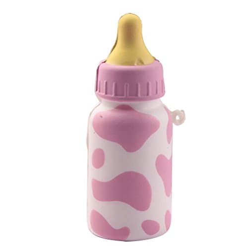 1 Piece Slow Rising Squishy Soft Feeding Bottle Bread Bun Squishy Charms Squeeze Toy, Random Color