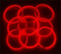 RAGE ACCESSORIES 8" Inch Premium RED Neon 100 x Glow Sticks Bracelets Necklaces Parties Raves Festivals