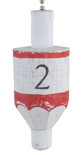 TIM Nautical Hand Carved Red Buoy Wooden Ceiling Fan Pull