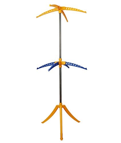 Lonior Folding Clothes Airer Laundry Dryer 2 Tie Clothes Drying Airer Free Standing Outdoor Indoor Airer Portable Laundry Drying Rack With 8 Folding Arms, Space for 56 Clothes Hanger