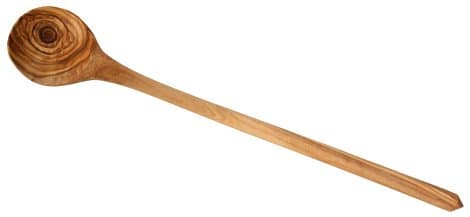 Round Olive Wood Wooden Spoon 35 cm