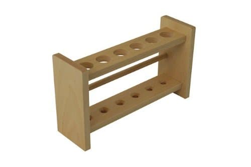 Wooden stand for 6 test tubes