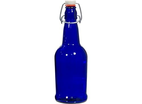 EZ Cap Bottles - 16 oz Cobalt Blue Swing Top (Qty 12)