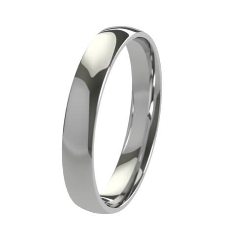 New Solid Platinum 950 3mm Heavy Court Shaped Comfort Fit Wedding Ring Band Available in All Sizes from H - Z+3 | UK Manufactured & Hallmarked