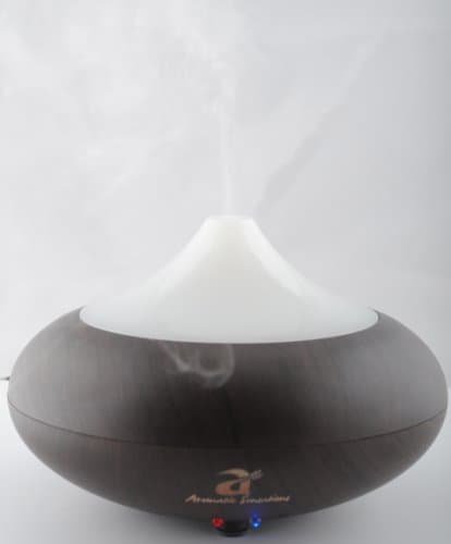 Amour Crown Wood Aroma Diffuser. Ultrasonic ioniser with color changing mood light.