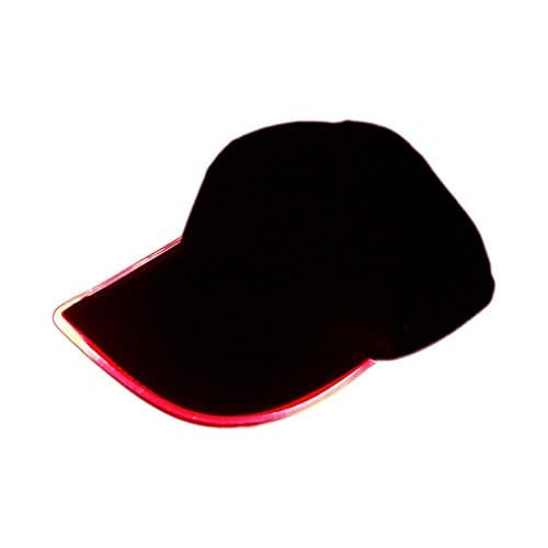 LED Hat,Onlylove Multicolor LED Fiber Optic Illuminated Lights Light Stage Performance Tide Lighted Glow Club Sports Athletic Travel Tour Hat Baseball Bar Party Flash Cap Christmas Red