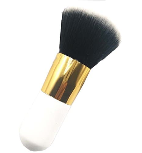 Make Up Brush Foundation Kabuki Flat Top - Perfect For Blending Liquid, Cream or Flawless Powder Cosmetics - Buffing, Stippling, Concealer - Premium Quality Synthetic Dense Bristles! (white)