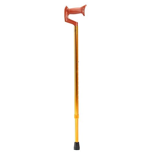 Y&amp;C Crutch Stick Folding Sticks Walking Bar Cane Adjustable Aluminum Alloy 4 Files Adjustable Old Man Crutches , Gold