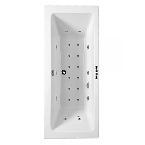 Plumbers Choice Square No 3 System 3 Acrylic Double Ended Whirlpool & Airpool Spa Bath 1700mm x 750mm