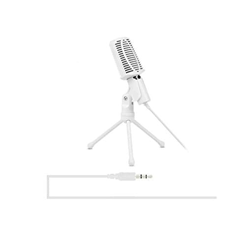 Aotejia SF-940 Professional 3.5mm Stereo Plug Condenser Microphone Skype Karaoke OK Singing Gaming Wired Mic white