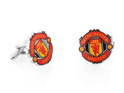 Silver Manchester United Cuff Links With Gift Box