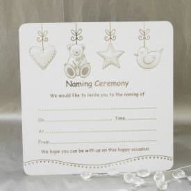 Luxury Naming Ceremony Invitations - Pack of 10