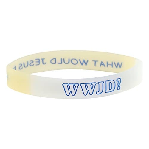 ° * 1152 Silicone Bracelet " WWJD? - What Would Jesus do